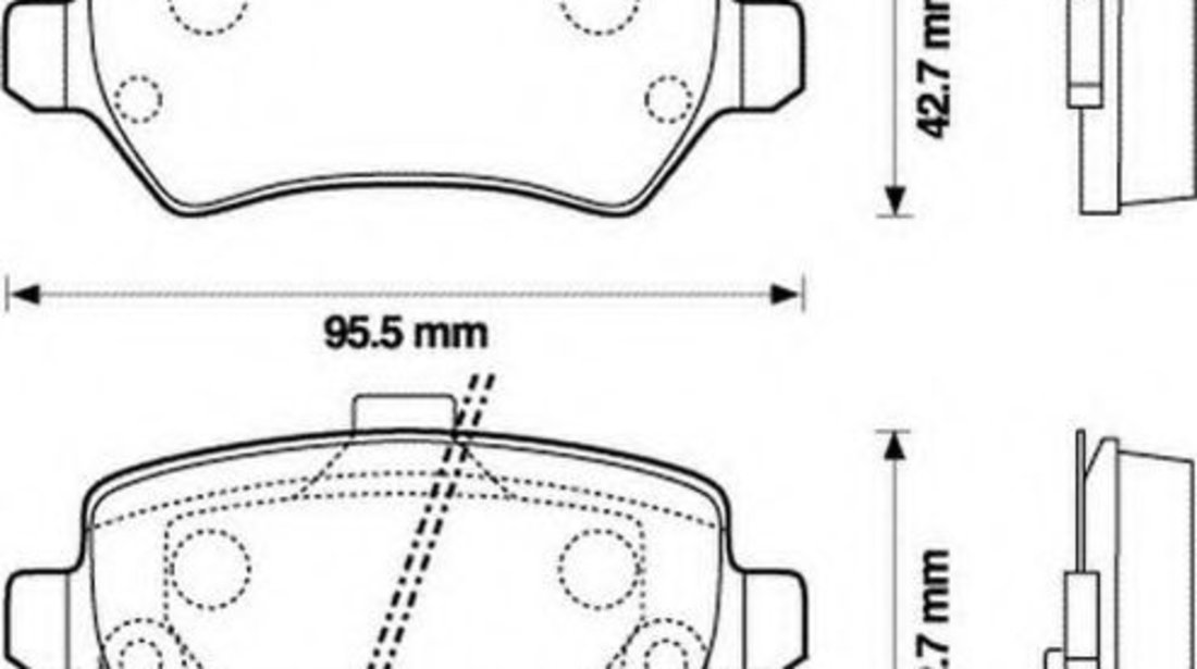 Set placute frana,frana disc OPEL ASTRA H Combi (L35) (2004 - 2016) JURID 573122J piesa NOUA