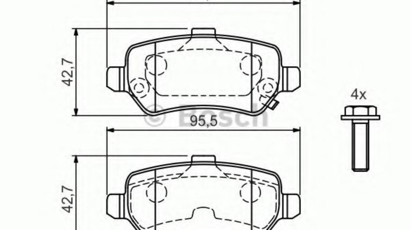 Set placute frana,frana disc OPEL ASTRA H Combi (L35) (2004 - 2016) BOSCH 0 986 424 646 piesa NOUA