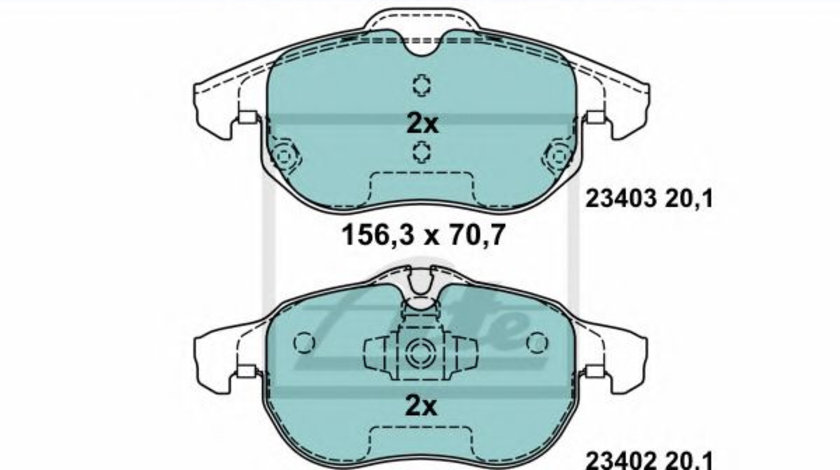 Set placute frana,frana disc OPEL ASTRA H GTC (L08) (2005 - 2016) ATE 13.0470-7172.2 piesa NOUA