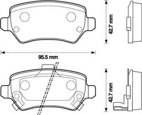 Set placute frana,frana disc OPEL ASTRA H (L48) (2004 - 2016) JURID 573122J piesa NOUA