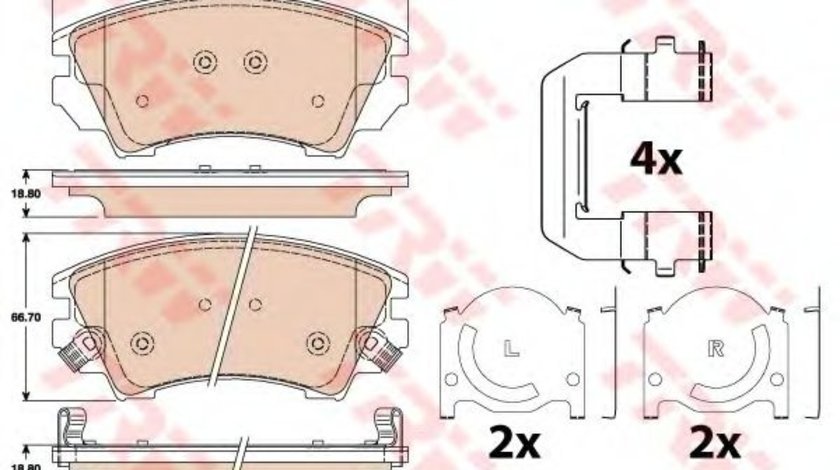 Set placute frana,frana disc OPEL ASTRA J (2009 - 2016) TRW GDB1783 piesa NOUA