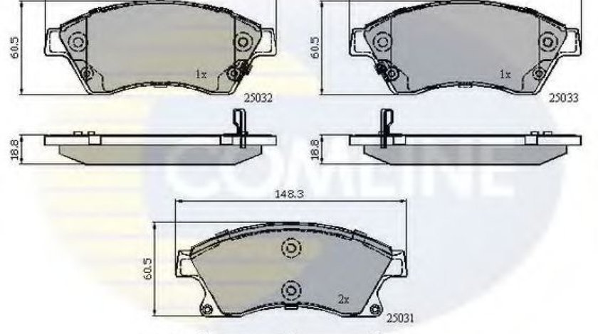 Set placute frana,frana disc OPEL ASTRA J (2009 - 2016) COMLINE CBP32038 piesa NOUA