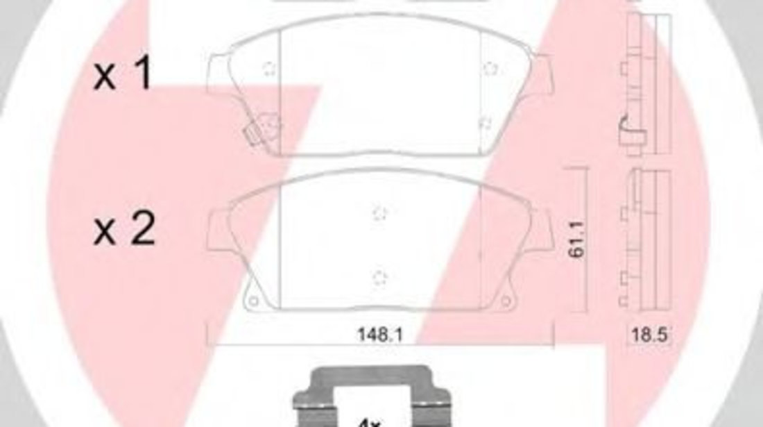 Set placute frana,frana disc OPEL ASTRA J (2009 - 2016) ZIMMERMANN 25034.185.2 piesa NOUA