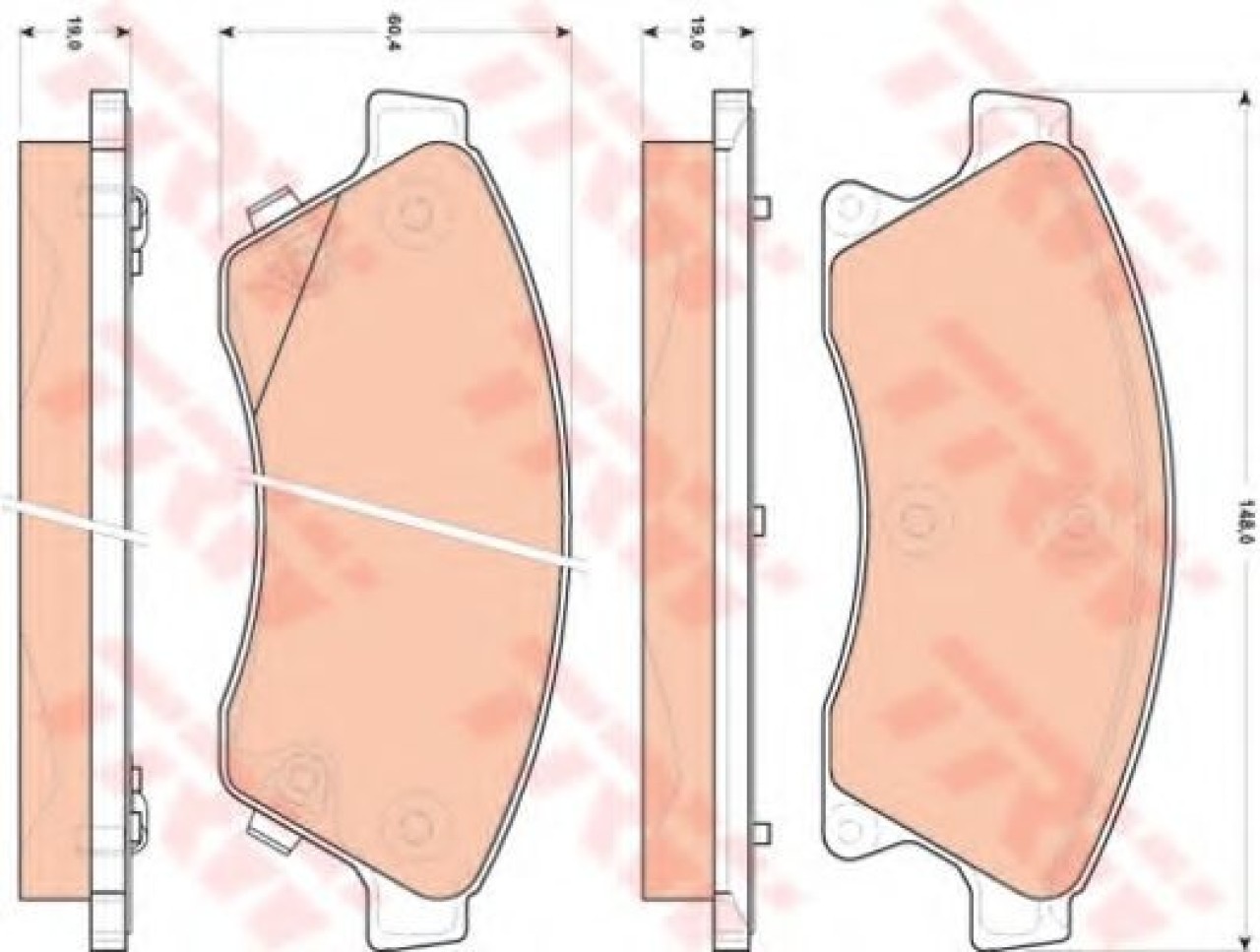 Set placute frana,frana disc OPEL ASTRA J GTC (2011 - 2016) TRW GDB1843 piesa NOUA