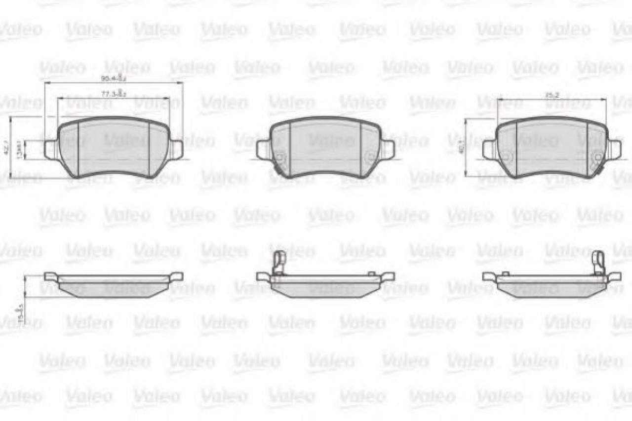 Set placute frana,frana disc OPEL COMBO Combi (2001 - 2016) VALEO 872417 piesa NOUA