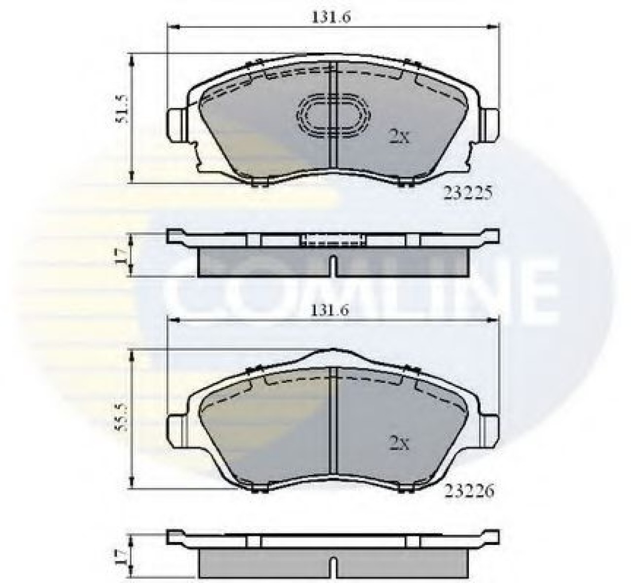 Set placute frana,frana disc OPEL COMBO Combi (2001 - 2016) COMLINE CBP31112 piesa NOUA