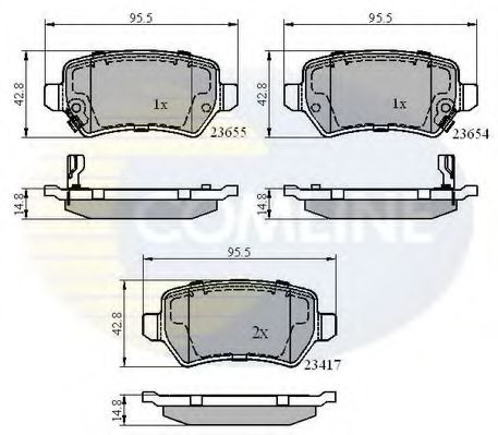 Set placute frana,frana disc OPEL COMBO Combi (2001 - 2016) COMLINE CBP31551 piesa NOUA