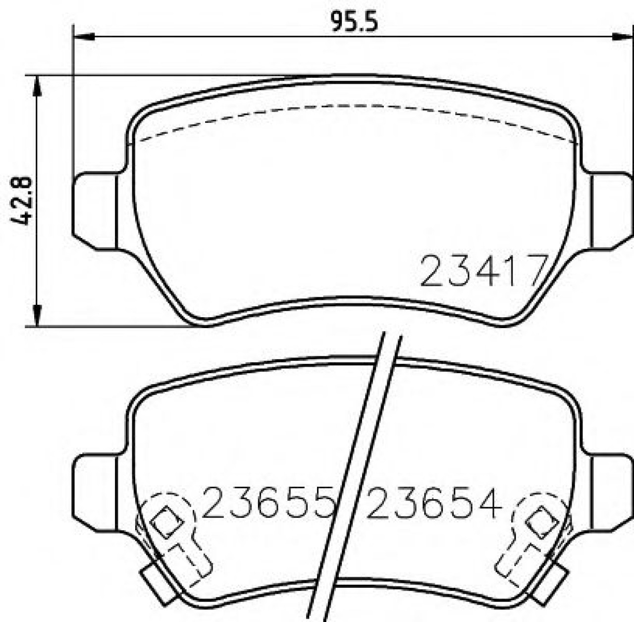 Set placute frana,frana disc OPEL COMBO Tour (2001 - 2016) TEXTAR 2341703 piesa NOUA