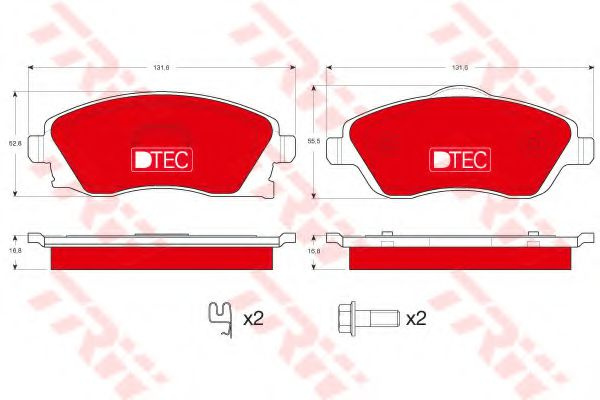 Set placute frana,frana disc OPEL CORSA C (F08, F68) (2000 - 2009) TRW GDB1570DTE piesa NOUA