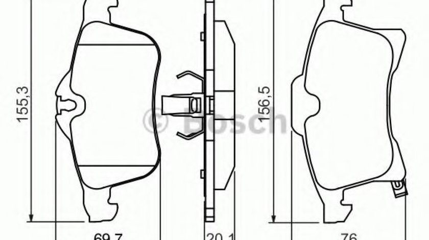 Set placute frana,frana disc OPEL CORSA C (F08, F68) (2000 - 2009) BOSCH 0 986 424 707 piesa NOUA