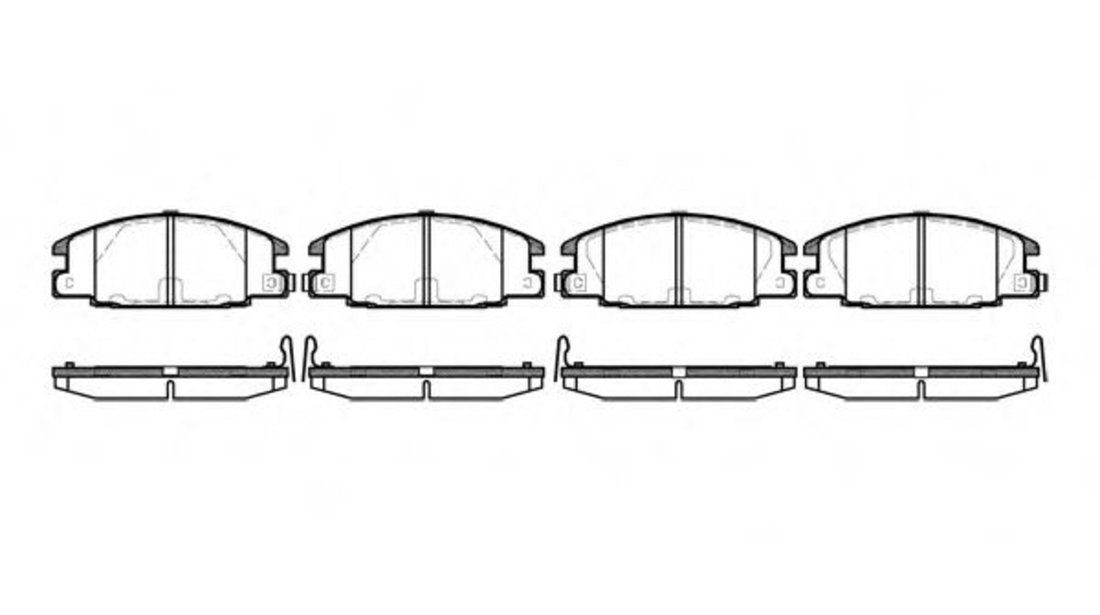 Set placute frana,frana disc OPEL FRONTERA A (5_MWL4) (1992 - 1998) REMSA 0238.24 piesa NOUA