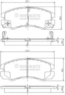 Set placute frana,frana disc OPEL FRONTERA A Sport (5_SUD2) (1992 - 1998) NIPPARTS J3609009 piesa NOUA