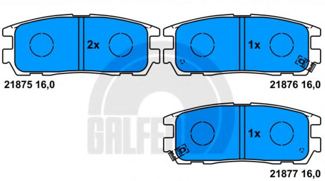 Set placute frana,frana disc OPEL FRONTERA A Sport (5_SUD2) (1992 - 1998) GALFER B1.G102-1078.2 piesa NOUA