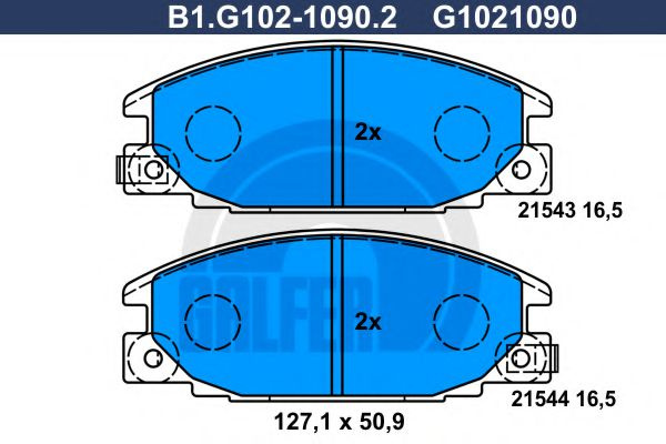 Set placute frana,frana disc OPEL FRONTERA A Sport (5_SUD2) (1992 - 1998) GALFER B1.G102-1090.2 piesa NOUA