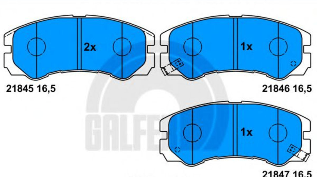 Set placute frana,frana disc OPEL FRONTERA B (6B) (1998 - 2016) GALFER B1.G102-1077.2 piesa NOUA