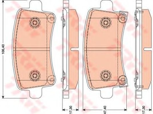 Set placute frana,frana disc OPEL INSIGNIA Limuzina (2008 - 2016) TRW GDB1784 piesa NOUA