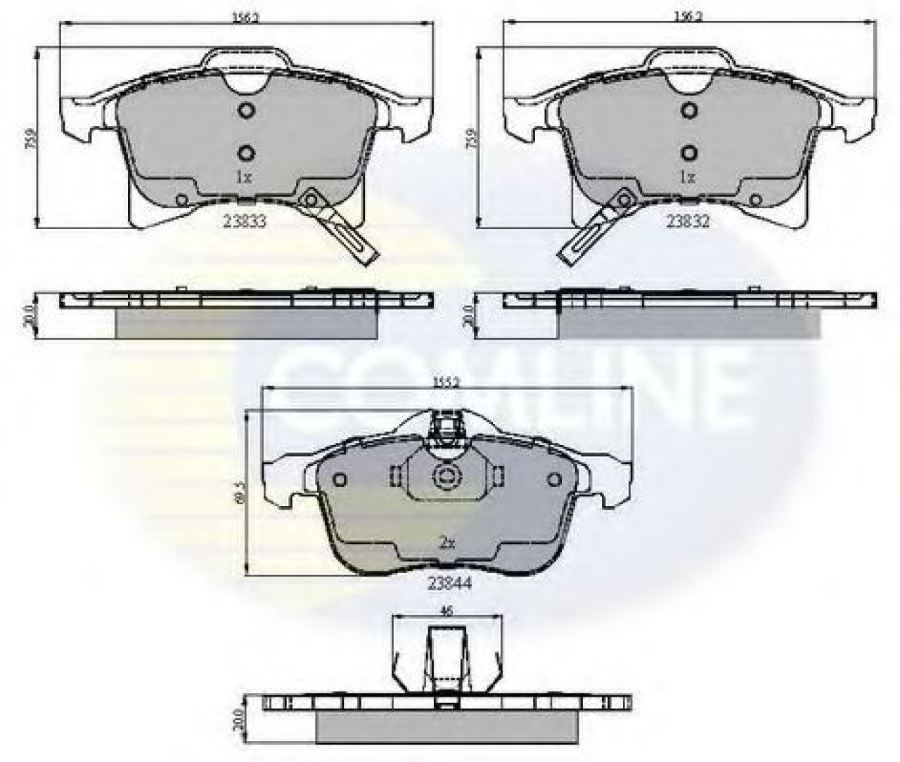 Set placute frana,frana disc OPEL MERIVA (2003 - 2010) COMLINE CBP31307 piesa NOUA