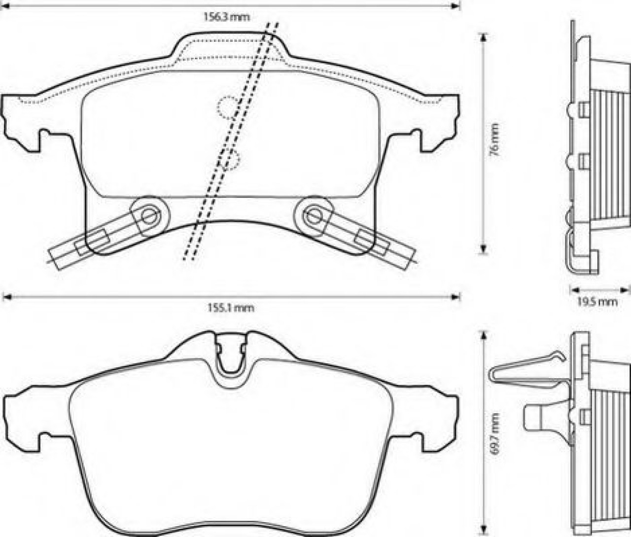 Set placute frana,frana disc OPEL MERIVA (2003 - 2010) JURID 573153J piesa NOUA