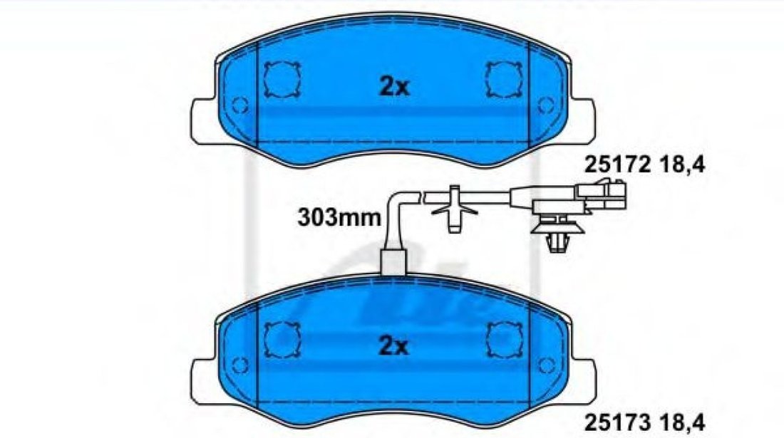 Set placute frana,frana disc OPEL MOVANO B caroserie (2010 - 2016) ATE 13.0460-4857.2 piesa NOUA