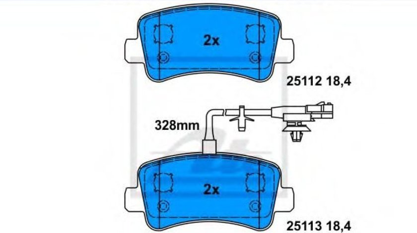 Set placute frana,frana disc OPEL MOVANO B caroserie (2010 - 2016) ATE 13.0460-4858.2 piesa NOUA