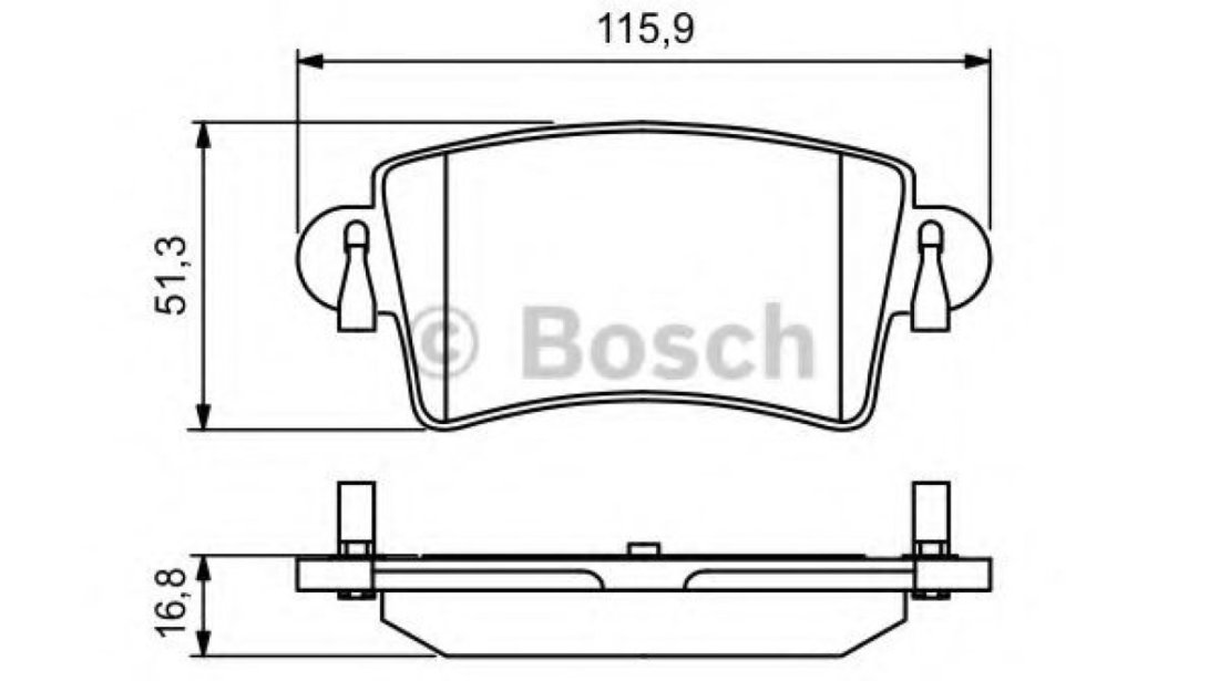 Set placute frana,frana disc OPEL MOVANO autobasculanta (H9) (1999 - 2010) BOSCH 0 986 494 043 piesa NOUA