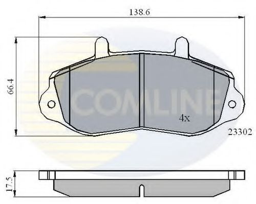 Set placute frana,frana disc OPEL MOVANO autobasculanta (H9) (1999 - 2010) COMLINE CBP01021 piesa NOUA