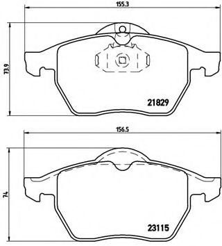 Set placute frana,frana disc OPEL VECTRA B (36) (1995 - 2002) BREMBO P 59 022 piesa NOUA