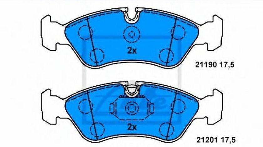 Set placute frana,frana disc OPEL VECTRA B Hatchback (38) (1995 - 2003) ATE 13.0460-7052.2 piesa NOUA