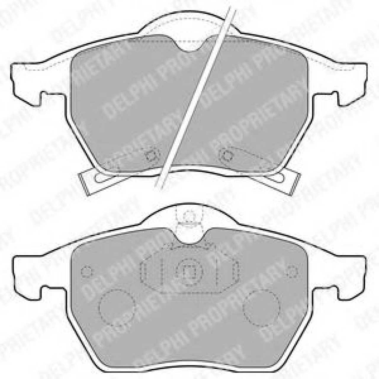 Set placute frana,frana disc OPEL ZAFIRA A (F75) (1999 - 2005) DELPHI LP1731 piesa NOUA