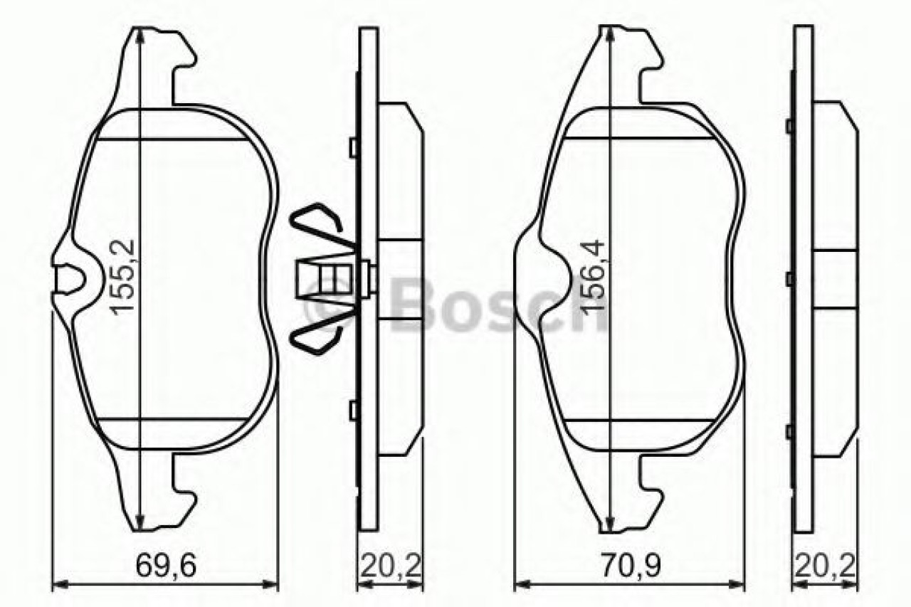 Set placute frana,frana disc OPEL ZAFIRA B (A05) (2005 - 2016) BOSCH 0 986 494 044 piesa NOUA