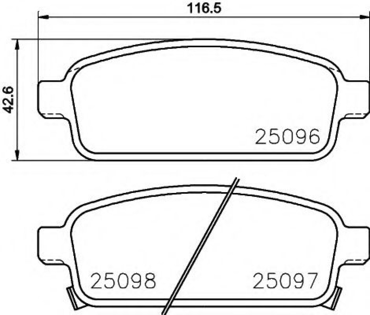 Set placute frana,frana disc OPEL ZAFIRA TOURER C (P12) (2011 - 2016) TEXTAR 2509602 piesa NOUA