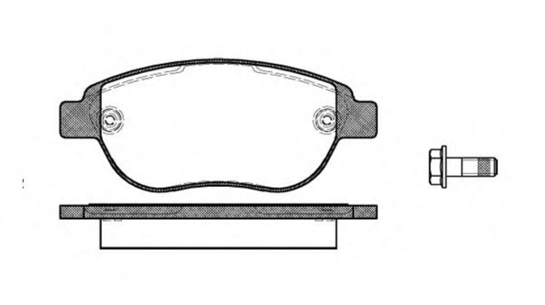 Set placute frana,frana disc PEUGEOT 1007 (KM) (2005 - 2016) REMSA 0841.00 piesa NOUA