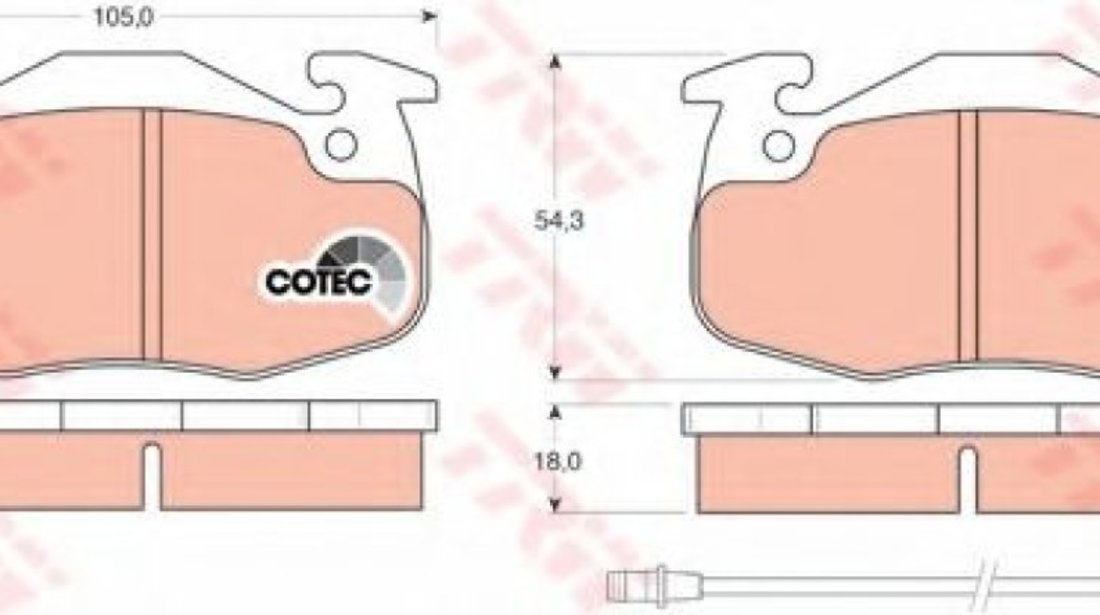 Set placute frana,frana disc PEUGEOT 106 II (1) (1996 - 2016) TRW GDB327 piesa NOUA