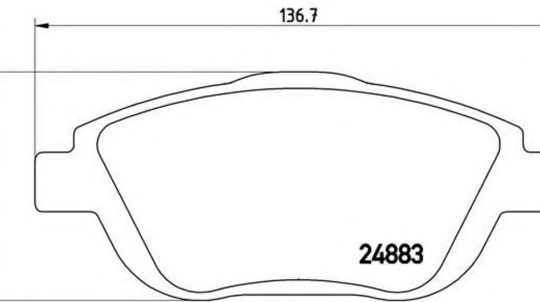 Set placute frana,frana disc PEUGEOT 2008 (2013 - 2016) BREMBO P 61 103 piesa NOUA