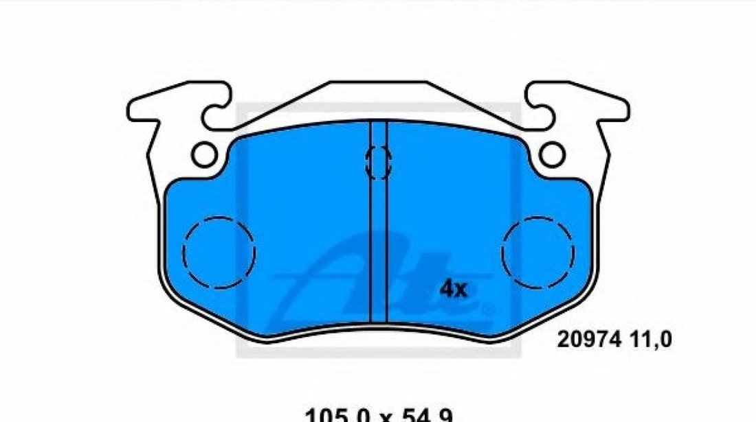 Set placute frana,frana disc PEUGEOT 206 CC (2D) (2000 - 2016) ATE 13.0460-3823.2 piesa NOUA