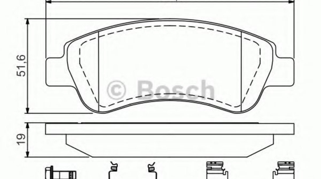 Set placute frana,frana disc PEUGEOT 206 CC (2D) (2000 - 2016) BOSCH 0 986 494 623 piesa NOUA