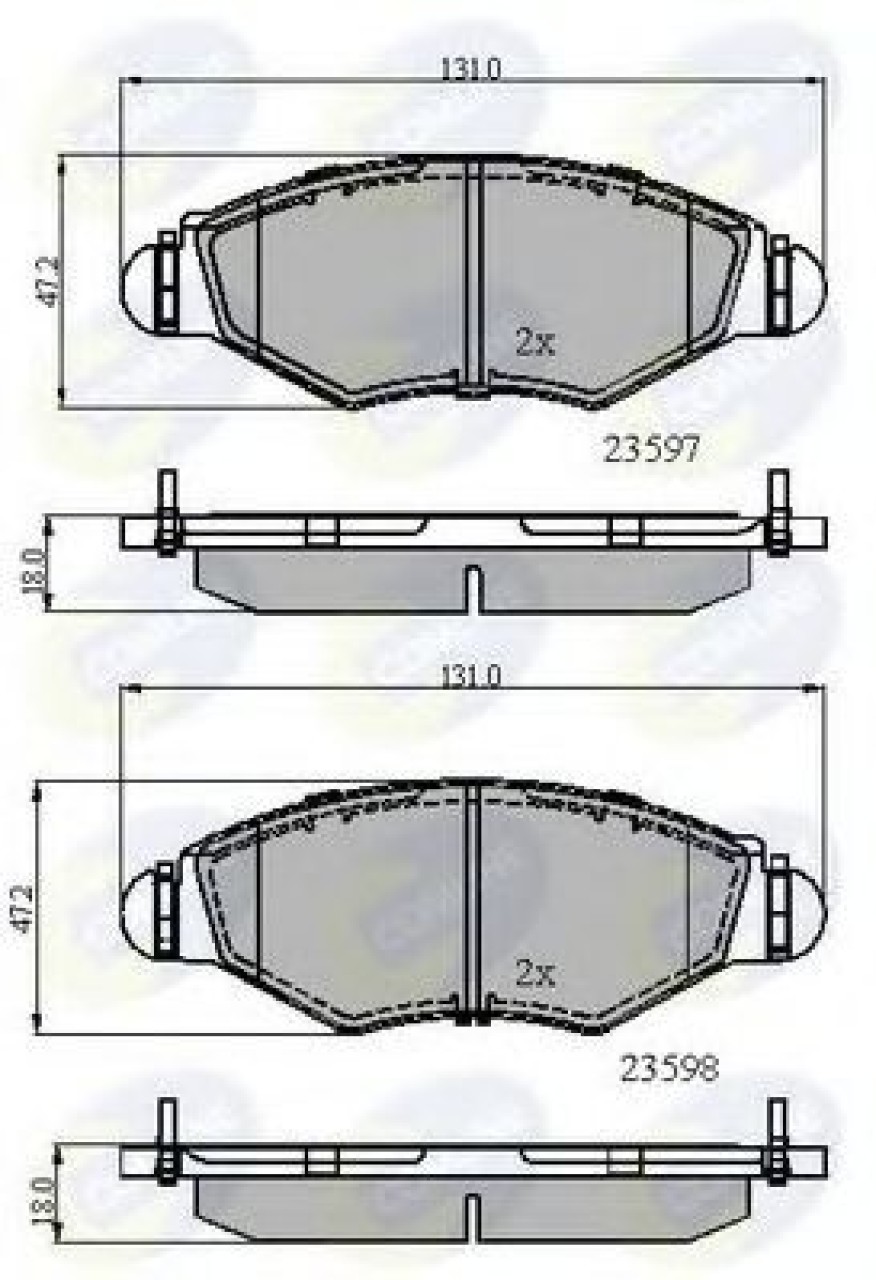 Set placute frana,frana disc PEUGEOT 206 limuzina (2007 - 2016) COMLINE CBP01131 piesa NOUA