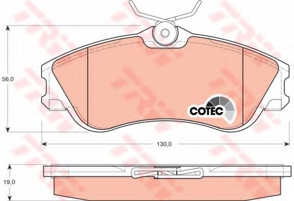 Set placute frana,frana disc PEUGEOT 206 limuzina (2007 - 2016) TRW GDB1295 piesa NOUA