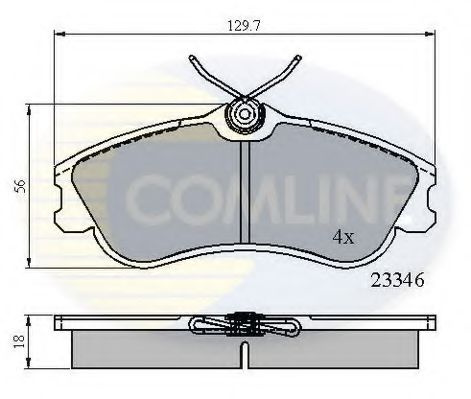 Set placute frana,frana disc PEUGEOT 206 Hatchback (2A/C) (1998 - 2016) COMLINE CBP0892 piesa NOUA