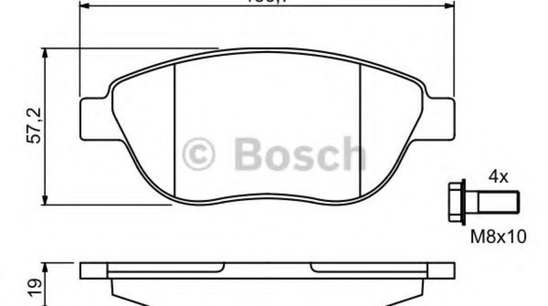 Set placute frana,frana disc PEUGEOT 206 Hatchback (2A/C) (1998 - 2016) BOSCH 0 986 494 038 piesa NOUA