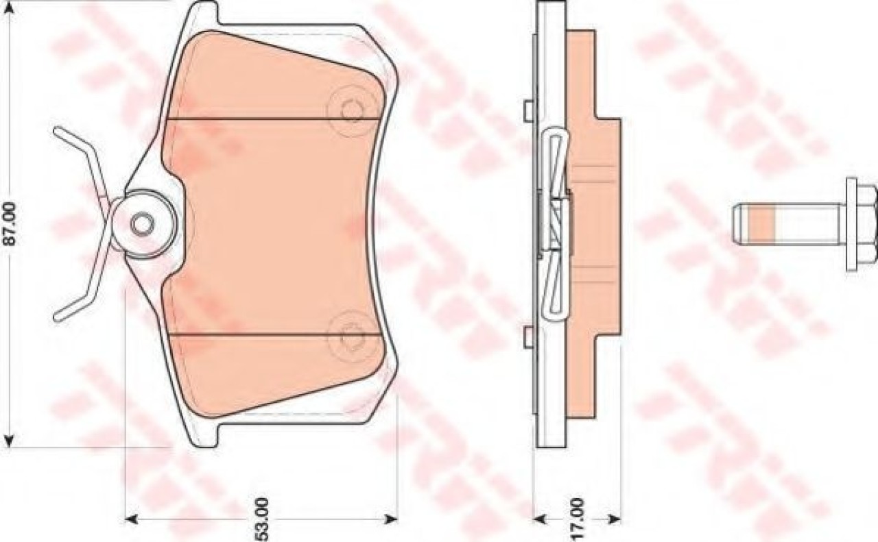 Set placute frana,frana disc PEUGEOT 207 (WA, WC) (2006 - 2016) TRW GDB1813 piesa NOUA