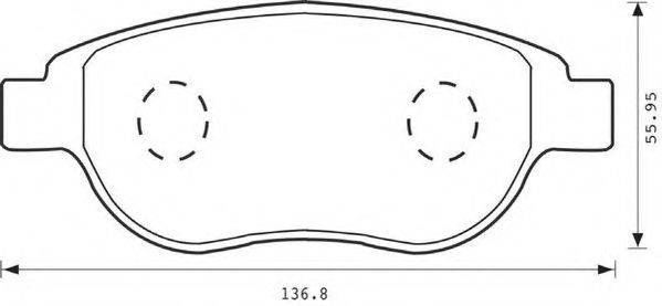 Set placute frana,frana disc PEUGEOT 207 (WA, WC) (2006 - 2016) JURID 573031JC piesa NOUA