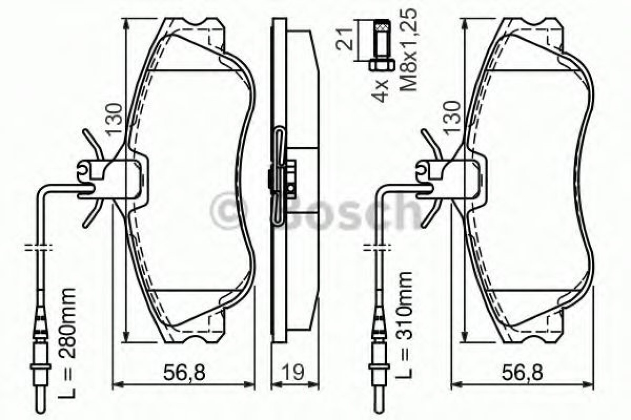 Set placute frana,frana disc PEUGEOT 306 (7B, N3, N5) (1993 - 2003) BOSCH 0 986 424 414 piesa NOUA