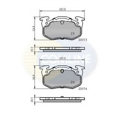 Set placute frana,frana disc PEUGEOT 306 (7B, N3, N5) (1993 - 2003) COMLINE CBP0522 piesa NOUA