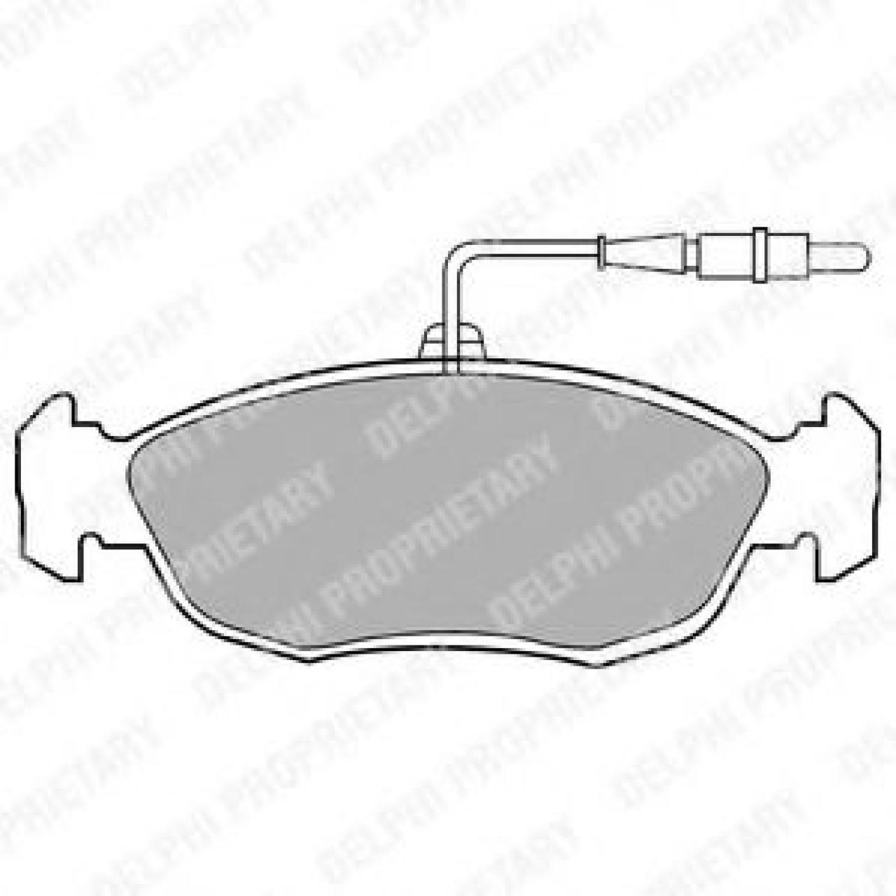 Set placute frana,frana disc PEUGEOT 306 (7B, N3, N5) (1993 - 2003) DELPHI LP793 piesa NOUA