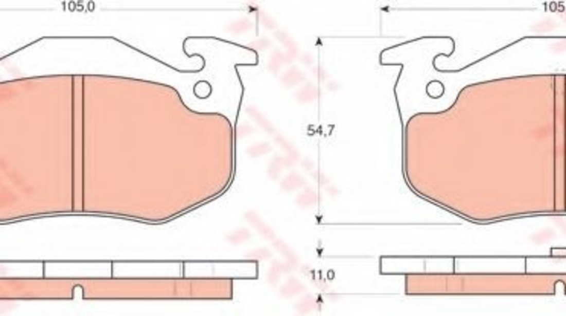 Set placute frana,frana disc PEUGEOT 306 Break (7E, N3, N5) (1994 - 2002) TRW GDB1305 piesa NOUA