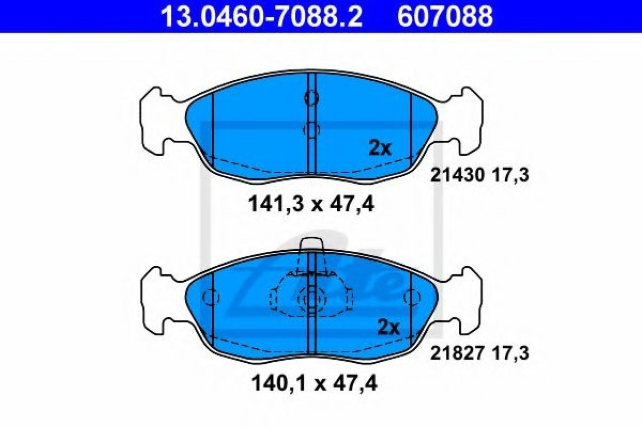 Set placute frana,frana disc PEUGEOT 306 Break (7E, N3, N5) (1994 - 2002) ATE 13.0460-7088.2 piesa NOUA