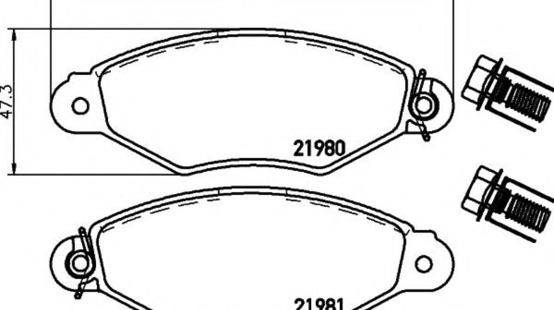 Set placute frana,frana disc PEUGEOT 306 Hatchback (7A, 7C, N3, N5) (1993 - 2003) TEXTAR 2198004 piesa NOUA