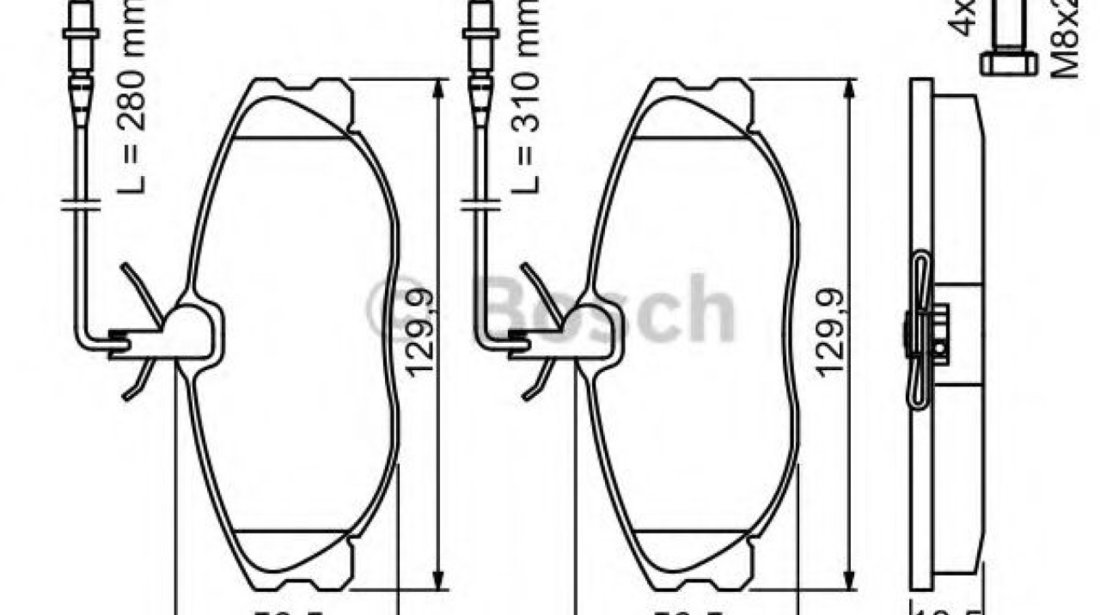 Set placute frana,frana disc PEUGEOT 306 Hatchback (7A, 7C, N3, N5) (1993 - 2003) BOSCH 0 986 424 223 piesa NOUA