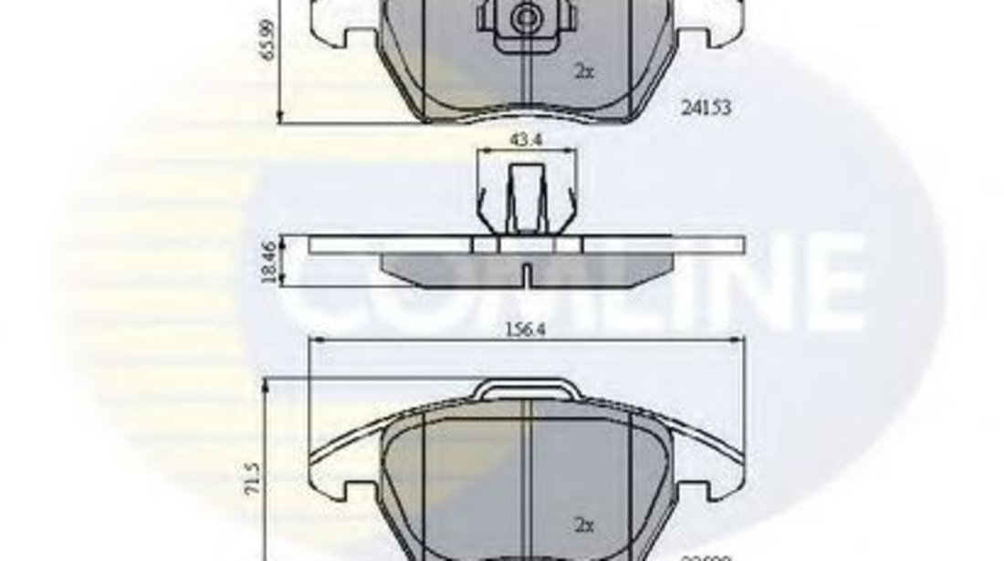 Set placute frana,frana disc PEUGEOT 307 (3A/C) (2000 - 2016) COMLINE CBP01308 piesa NOUA